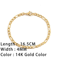 Snake Chain Bracelets Gold Plated Stainless Steel