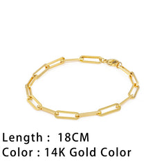 Snake Chain Bracelets Gold Plated Stainless Steel