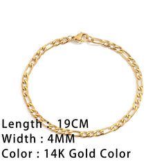 Snake Chain Bracelets Gold Plated Stainless Steel