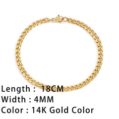 Snake Chain Bracelets Gold Plated Stainless Steel