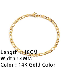 Snake Chain Bracelets Gold Plated Stainless Steel