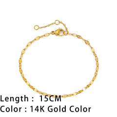 Snake Chain Bracelets Gold Plated Stainless Steel