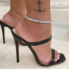 Rhinestone tennis Anklet Chain