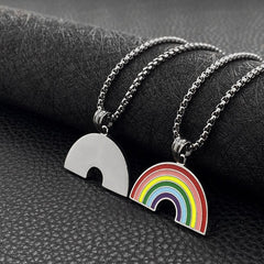 Colorful Best Friend Stainless Steel Pendant Necklace