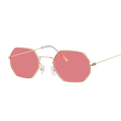 Square Metal Mirror Sunglasses for Women