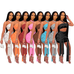 Mesh Sexy Two Piece Bandage Skirt Set for Women Crop Top Mini Skirts Set Club Party Summer 2 Piece Set Women Festival Clothing