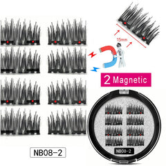 8Pcs Magnetic Eyelashes With 2 magnetic lashes 3D False Natural For Mink Eye lashes Extension Long faux cils magnetique