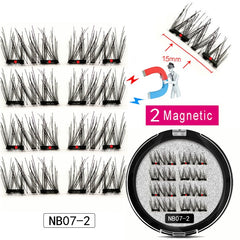 8Pcs Magnetic Eyelashes With 2 magnetic lashes 3D False Natural For Mink Eye lashes Extension Long faux cils magnetique