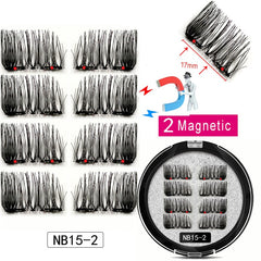 8Pcs Magnetic Eyelashes With 2 magnetic lashes 3D False Natural For Mink Eye lashes Extension Long faux cils magnetique