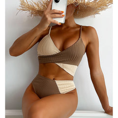 High Waist Swimwear Women Swimsuit - New Wrap Beachwear