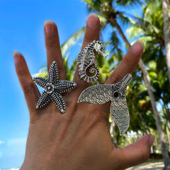 Fish Tail Joint Midi Rings