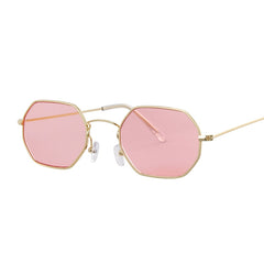 Square Metal Mirror Sunglasses for Women