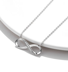 Mother Daughter Infinity Necklace for Women Simple Love Pendant Chain Necklaces Wedding  Jewelry Party Christmas Gift