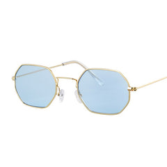 Square Metal Mirror Sunglasses for Women