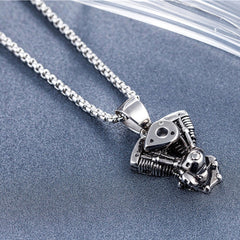 Stainless Steel Motorcycle Engine Punk Pendant