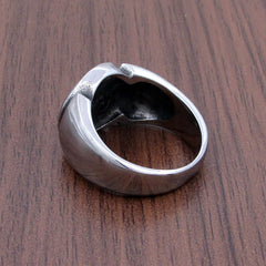 Stainless Steel Number Black 8 Eight Pool Billiard Ball Gear Ring