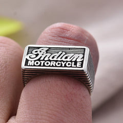 Indian Motorcycle Letter Thai Silver Finger Ring