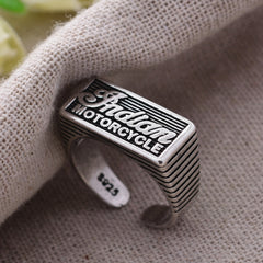 Indian Motorcycle Letter Thai Silver Finger Ring