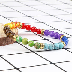 7 Chakra Reiki Healing Beads Bracelets 4 6mm Stone Beaded