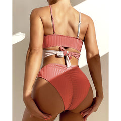 High Waist Swimwear Women Swimsuit - New Wrap Beachwear