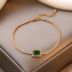 Shiny Green Crystal Bracelet