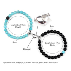 2pcs/set Couple Distance Beads Bracelet Natural Stone Bracelets