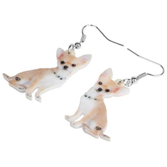 Acrylic Chihuahua Dog Earrings