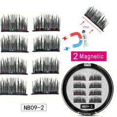 8Pcs Magnetic Eyelashes With 2 magnetic lashes 3D False Natural For Mink Eye lashes Extension Long faux cils magnetique