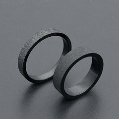 Simple 3mm 5mm Woman Men&#39;s Couple Black Titanium Ring Matte Finished Finger Ring Jewelry for Male Wedding Bands Gift