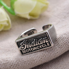 Indian Motorcycle Letter Thai Silver Finger Ring