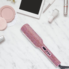 Rhinestone Flat Iron Titanium Hair Straightener