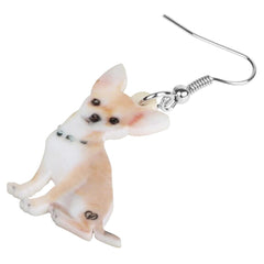 Acrylic Chihuahua Dog Earrings