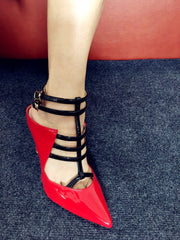 High Heel Elegant Pointed Toe Strappy Stiletto Gladiator Pumps sandals