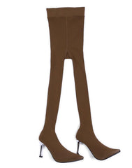 Janna Over The Knee Boots Elastic Pantyhose Thigh High Slim Boots