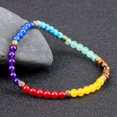 7 Chakra Reiki Healing Beads Bracelets 4 6mm Stone Beaded