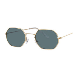 Square Metal Mirror Sunglasses for Women