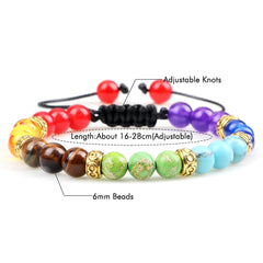 7 Chakra Reiki Healing Beads Bracelets 4 6mm Stone Beaded