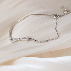 Sterling Silver Bowknot Bracelet