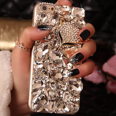 Fox Rhinestone Case Bling Cover coque for iPhone