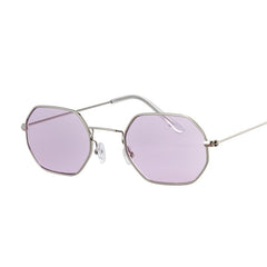 Square Metal Mirror Sunglasses for Women