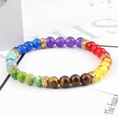 7 Chakra Reiki Healing Beads Bracelets 4 6mm Stone Beaded