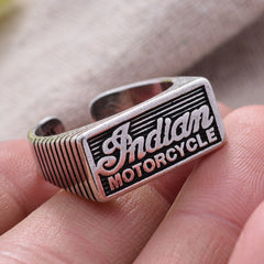 Indian Motorcycle Letter Thai Silver Finger Ring