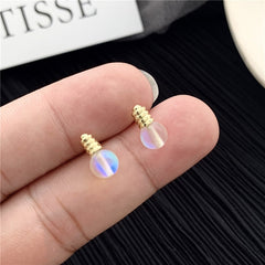 Funny Light Bulb Small Stud Earrings Women Korean Fashion Cute Mini Unique Earrings Statement Boho Cool Harajuku Jewelry 2020
