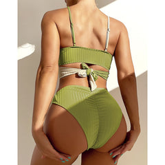 High Waist Swimwear Women Swimsuit - New Wrap Beachwear