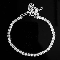 Rhinestone tennis Anklet Chain