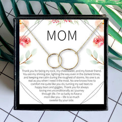 S925 Silver Mother Daughter Necklace Women Mother&#39;s Day Gift Two Interlocking Infinity Circles Pendant Necklaces