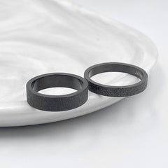 Simple 3mm 5mm Woman Men&#39;s Couple Black Titanium Ring Matte Finished Finger Ring Jewelry for Male Wedding Bands Gift