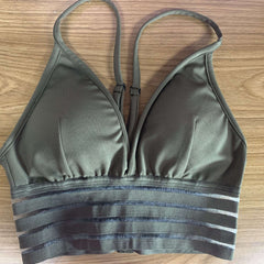 Yoga Clothes Top Bra Versatile Mesh Patchwork Sports