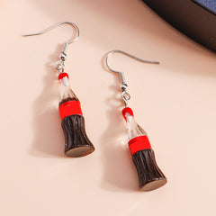 1Pair 3D Simulation Drink Bottle Cola Dangle Earrings Women Drop Earrings For Girls Handmade Party Jewelry Gifts