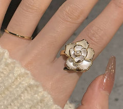 Handmade Rose Ring with pearl